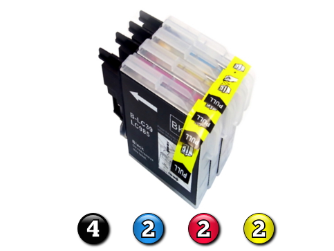 Compatible Brother LC39 ink cartridges 10 Pack Combo (4BK/2C/2M/2Y)